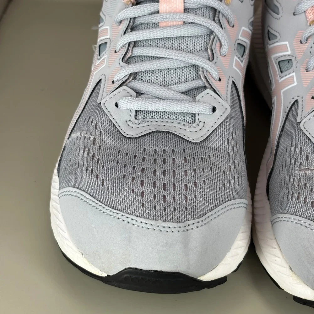 Asics Gel-Contend 8 Womens Running Shoes Grey Pink 1012B319 Wide Size 9.5